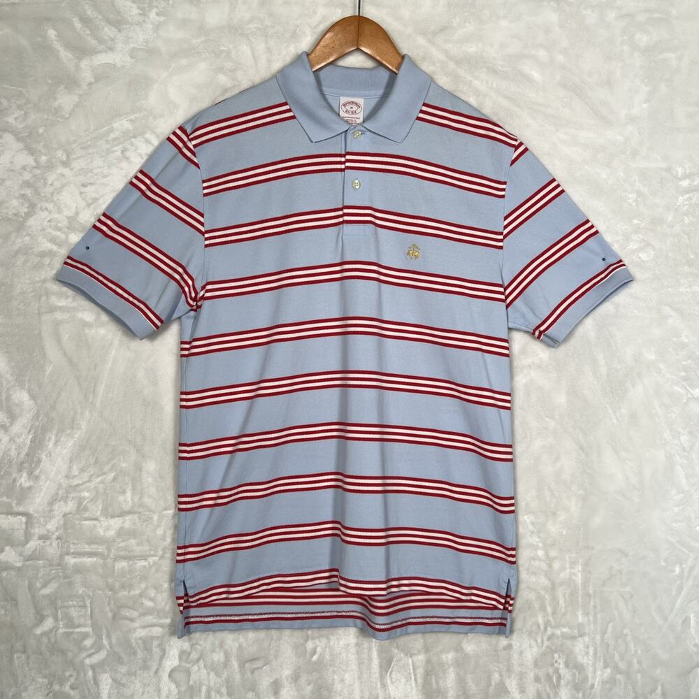 Brooks Brothers Performance Polo Original Fit M Multicolor Striped S/Sleeve Golf